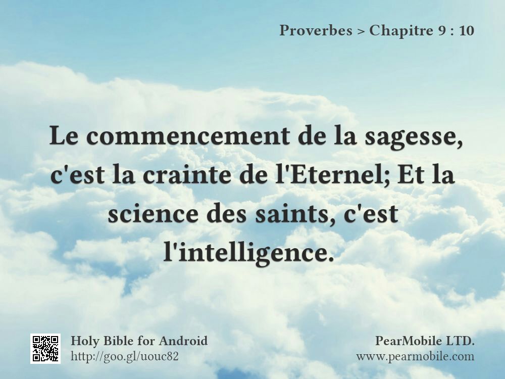 Proverbes, Chapitre 9:10